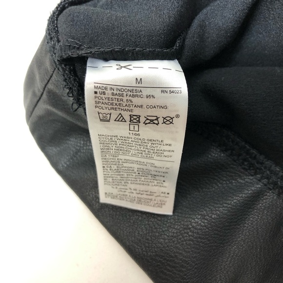 Old Navy High-Waisted Stevie Faux-Leather Skinny Black Versatile Pants M - Picture 10 of 16